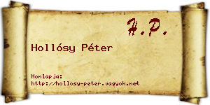 Hollósy Péter névjegykártya
